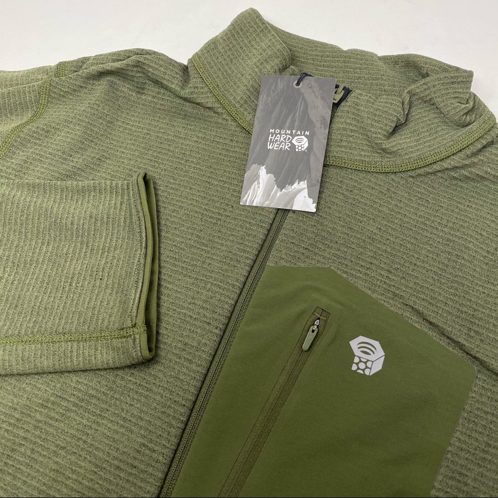 NEW Mountain Hardwear Type 2 Full Zip Fleece Layer Jacket XL Army Green